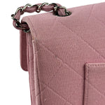 Chanel Pink Quilted Jersey Classic Flap Bag 1997