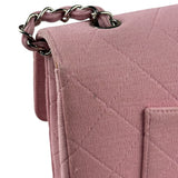 Chanel Pink Quilted Jersey Classic Flap Bag 1997