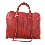 Chanel Red Perforated Leather Up in the Air 2Way Tote 2014