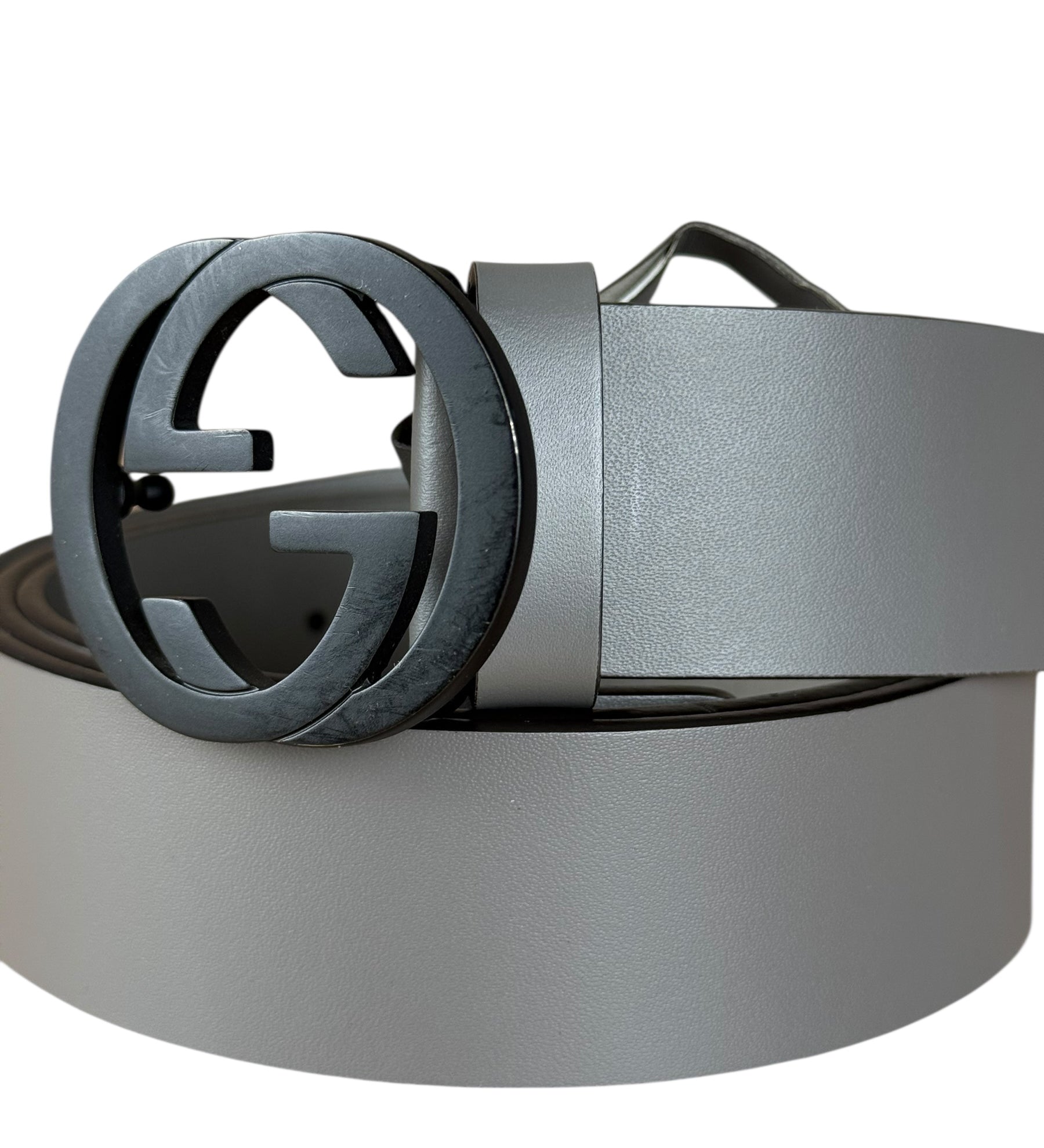 Gucci Grey Belt Black GG