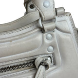 Balenciaga White Leather Neo Classic Le City Two-Way Bag