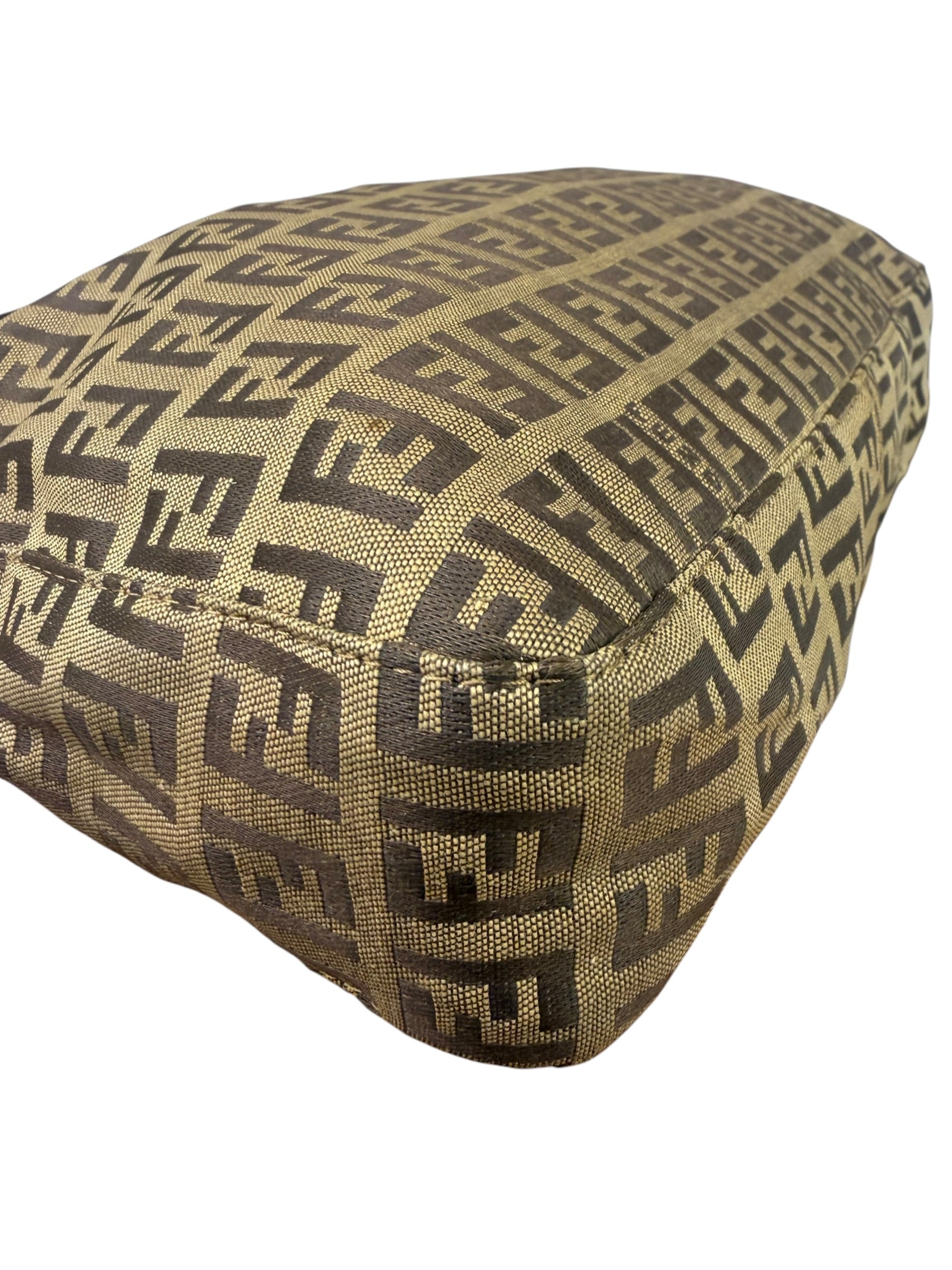 Fendi Vintage Brown Zucca Shoulder Bag