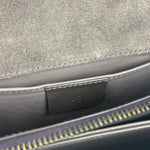 Gucci Grey Patent Leather Flap Mini Shoulder Bag