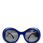 Chanel Vintage Blue Round Frame Sunglasses