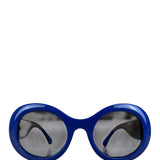 Chanel Vintage Blue Round Frame Sunglasses