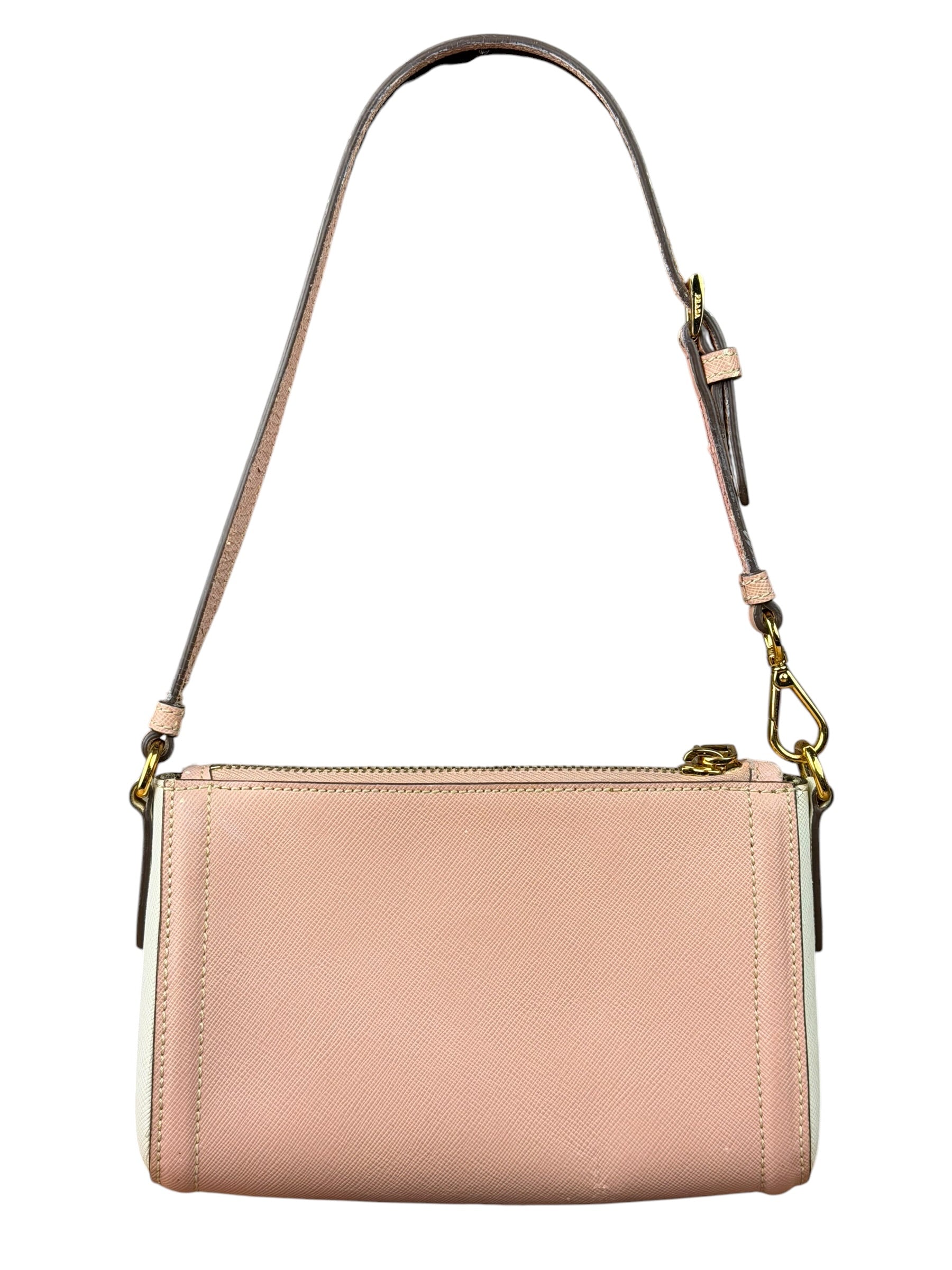 Prada Bicolor Saffiano Leather Mini Pochette