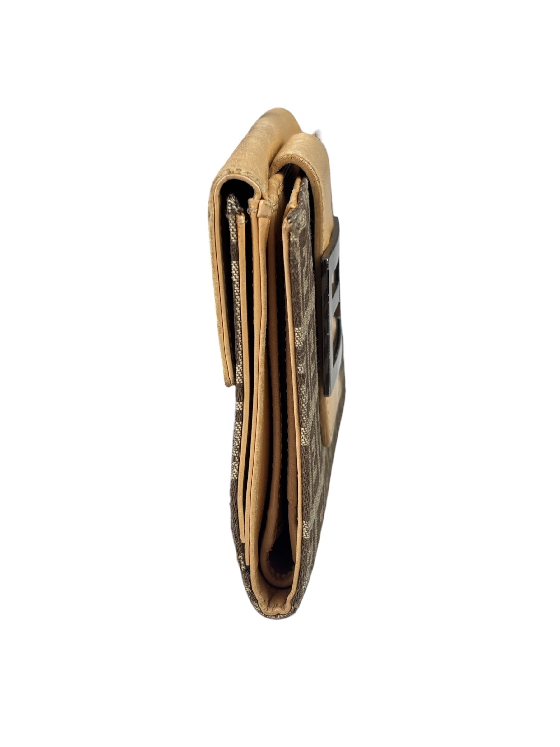 Fendi Beige Zucca Bi-Fold Wallet