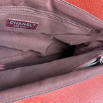 Chanel Red Quilted Caviar Be CC 2Way Tote Bag 2014
