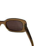 Gucci Translucent Grey Rectangular-Framed Sunglasses