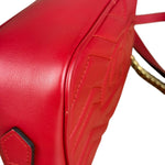 Gucci Leather GG Red Marmont Crossbody