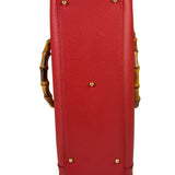 Gucci Red Leather Diana Bamboo Handle Tote