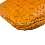 Bottega Veneta Orange Leather Intercciato Hobo Bag