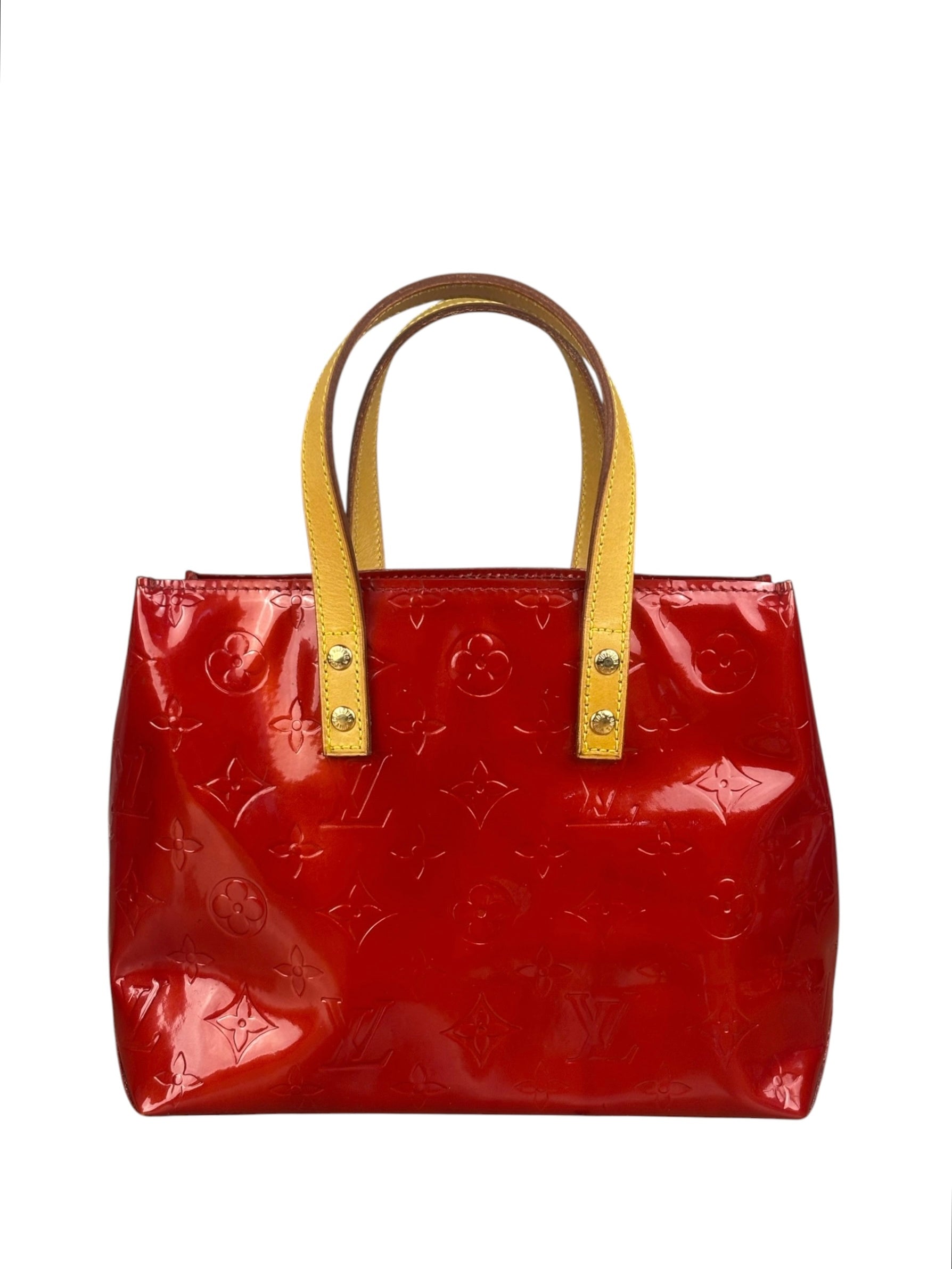 Louis Vuitton Vintage Rouge Monogram Vernis Reade Tote Bag PM