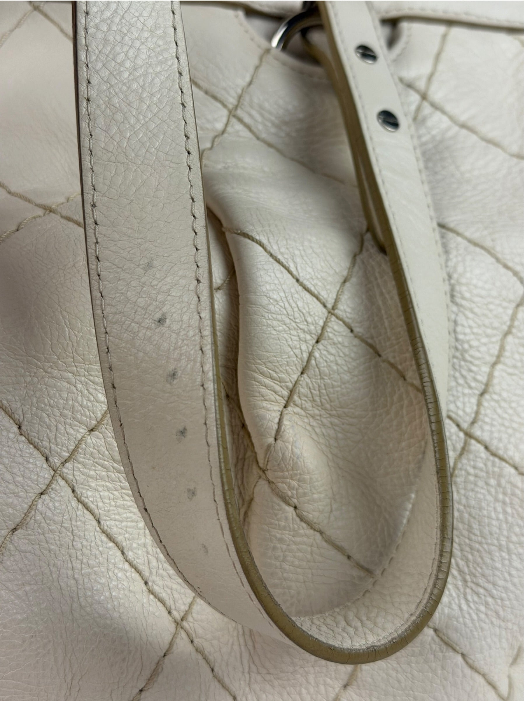 Chanel Beige Quilted Leather Tote 2009