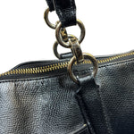 Coach Black Pebbled Leather Ava Zip Tote