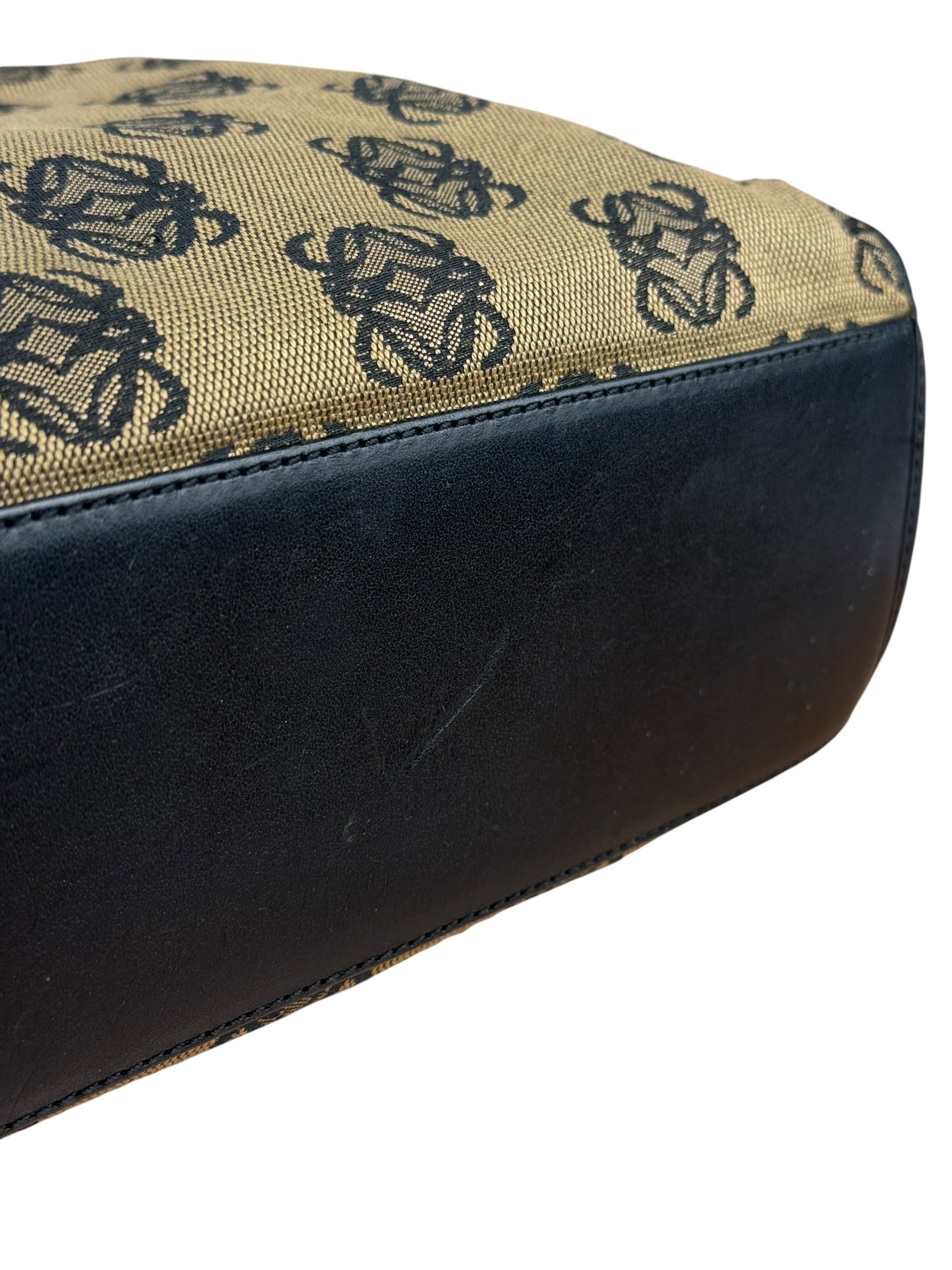 Loewe Vintage Canvas Anagram Zip Tote Bag