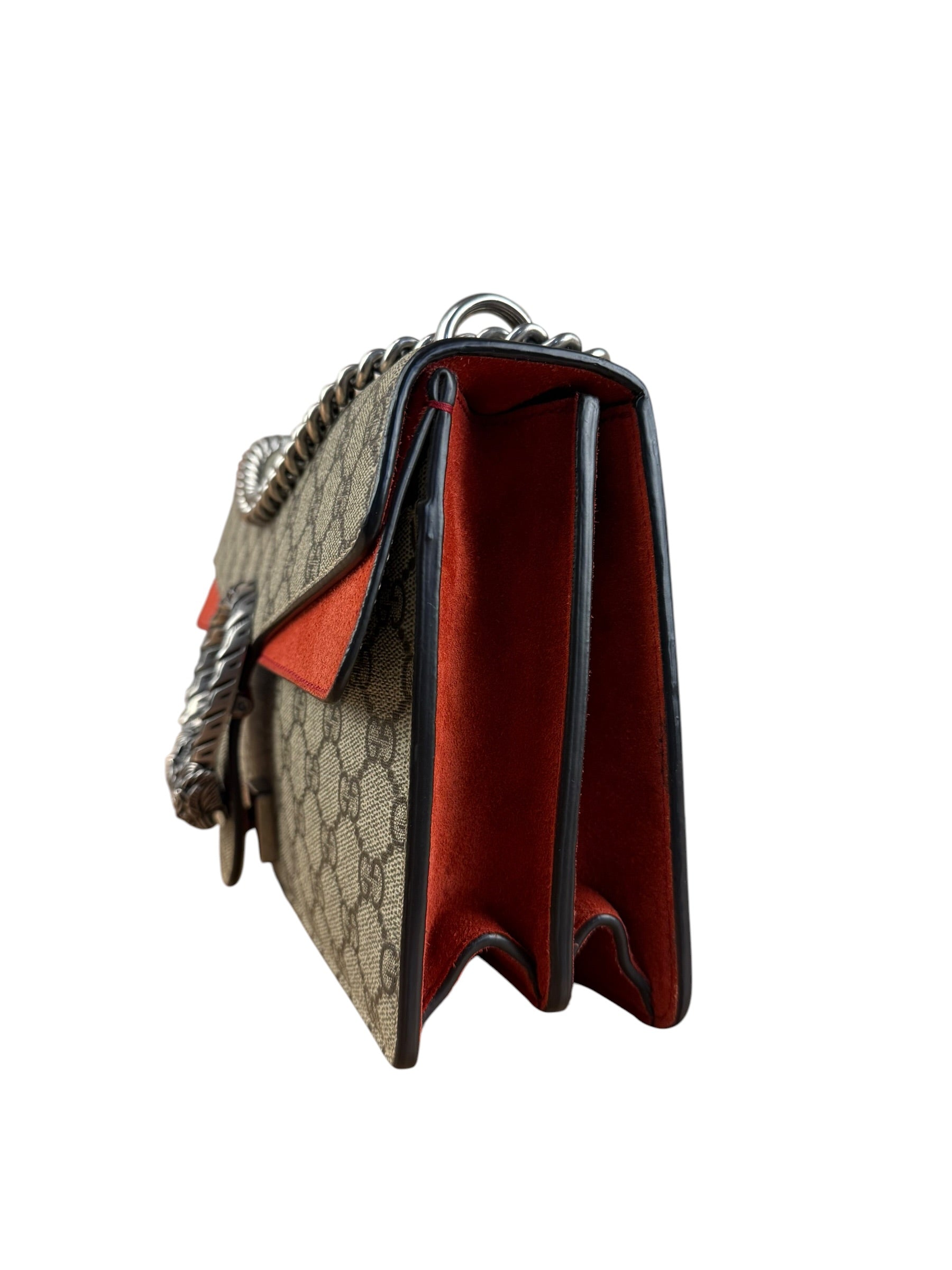 Gucci Dionysus GG Supreme Shoulder Bag Beige/Red