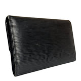 Louis Vuitton Black Epi Leather Long Wallet
