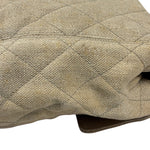 Chanel Vintage Beige Quilted Denim  Tortoise Tote 1996