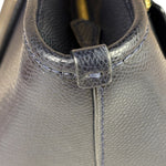 Coach Navy Crossgrain Leather City Zip Shoulder Bag