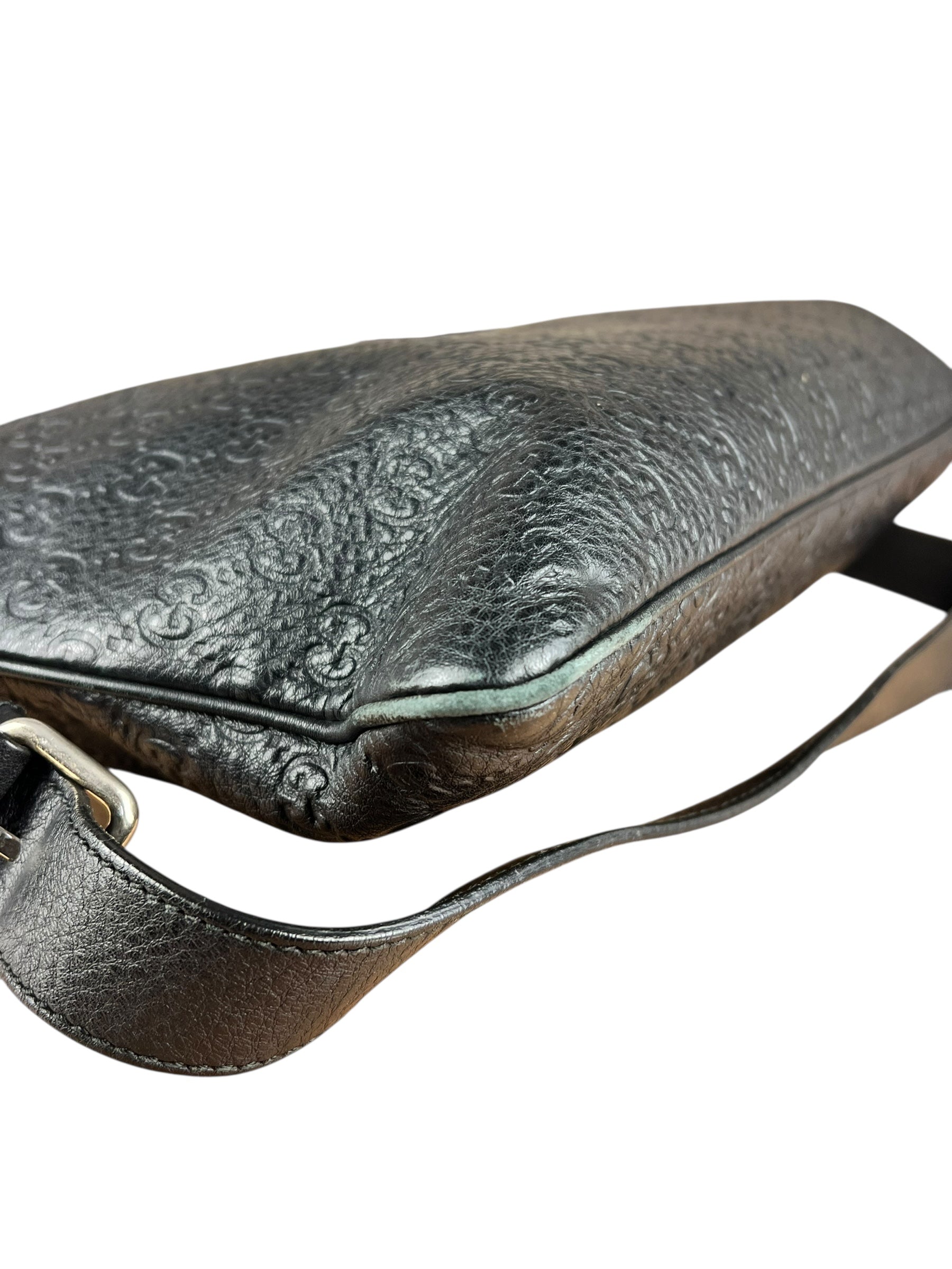 Gucci GG Black Leather Crossbody Bag