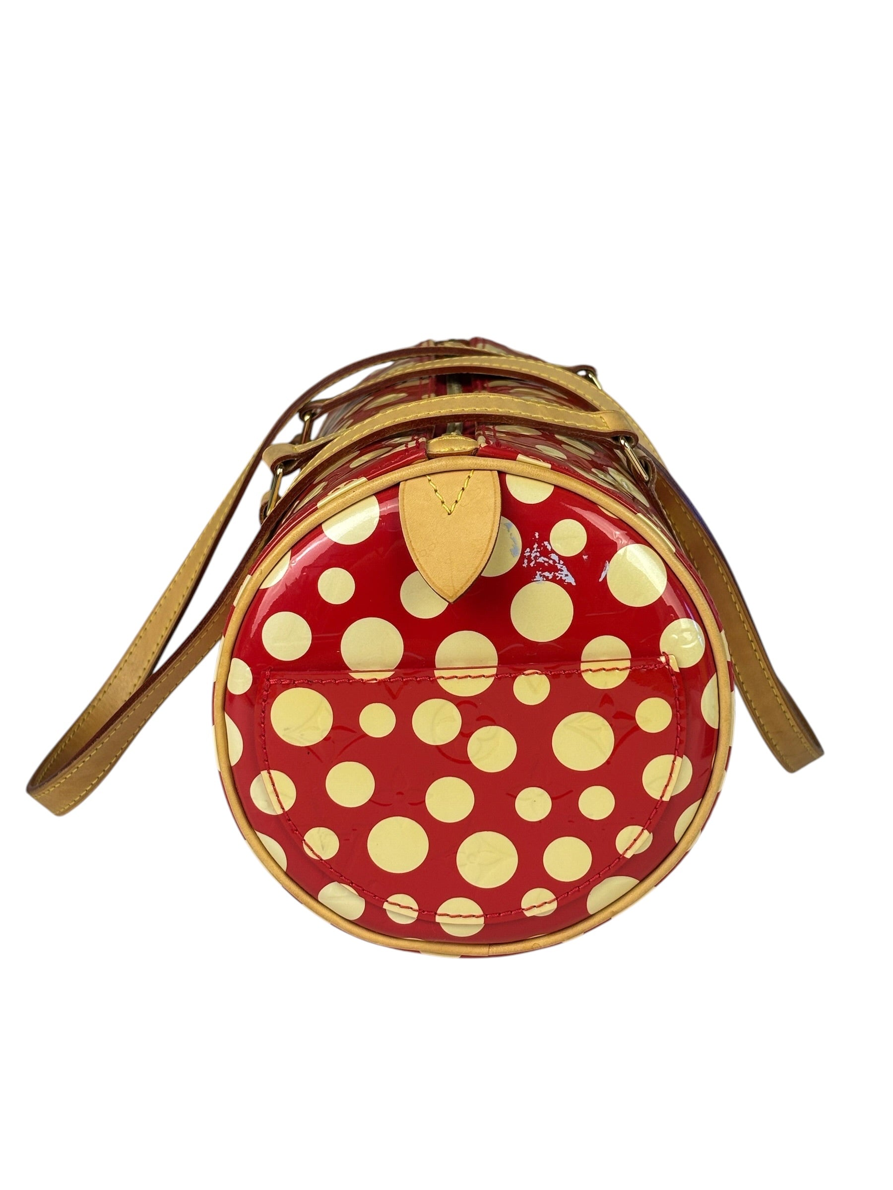 Louis Vuitton x Yayoi Kusama Red/Yellow Vernis Dot Infinity Papillon 30