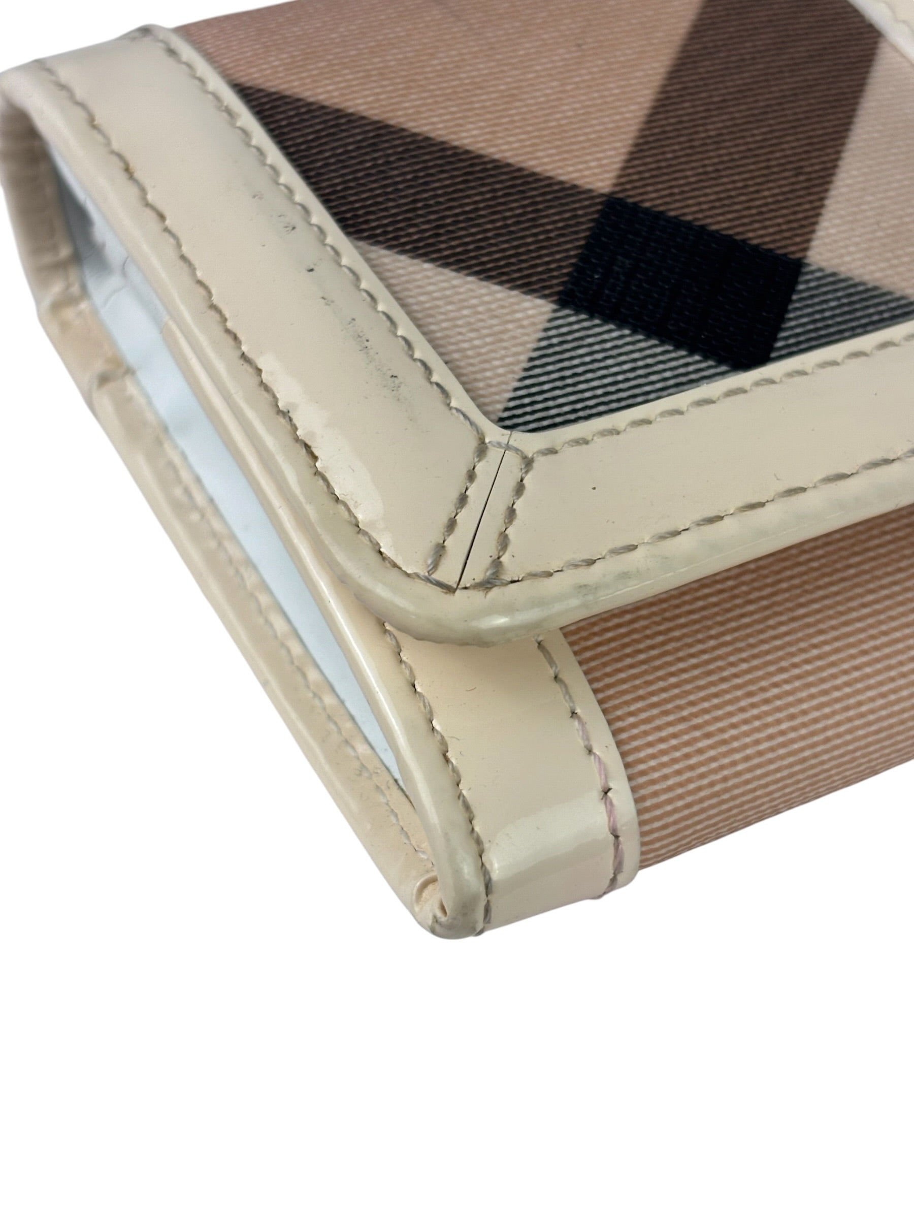 Burberry Cream Nova Check Penrose Continental Long Wallet