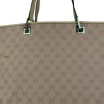 Gucci Vintage Pink Canvas Large Tote Bag