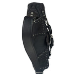 Gucci Vintage Black Horsebit Studded Chain Shoulder Bag