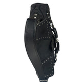 Gucci Vintage Black Horsebit Studded Chain Shoulder Bag
