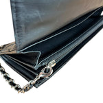 Chanel Black Patent Leather Wallet on Chain 2014