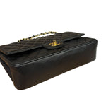 Chanel Black Quilted Leather Classic Medium Double Flap Bag 2014