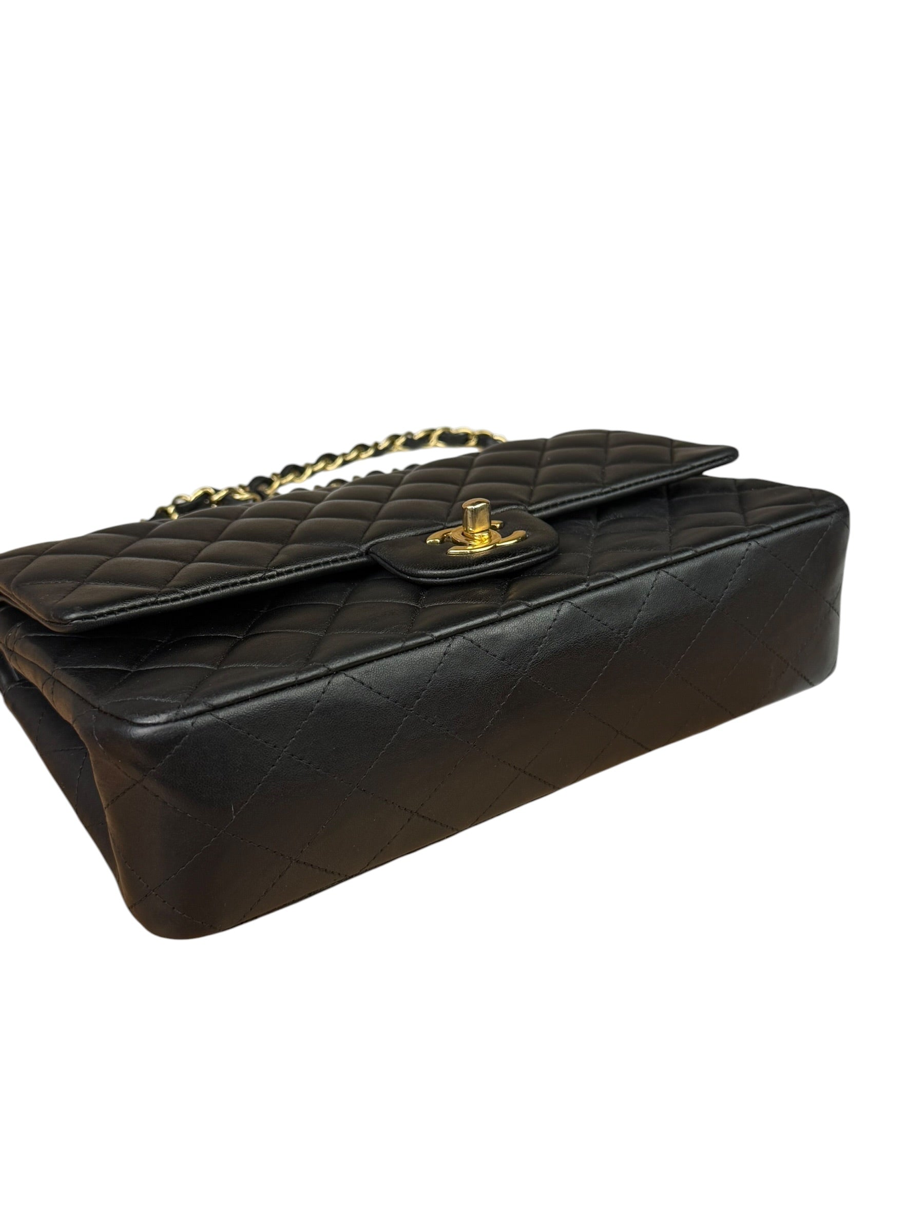 Chanel Black Quilted Leather Classic Medium Double Flap Bag 2014