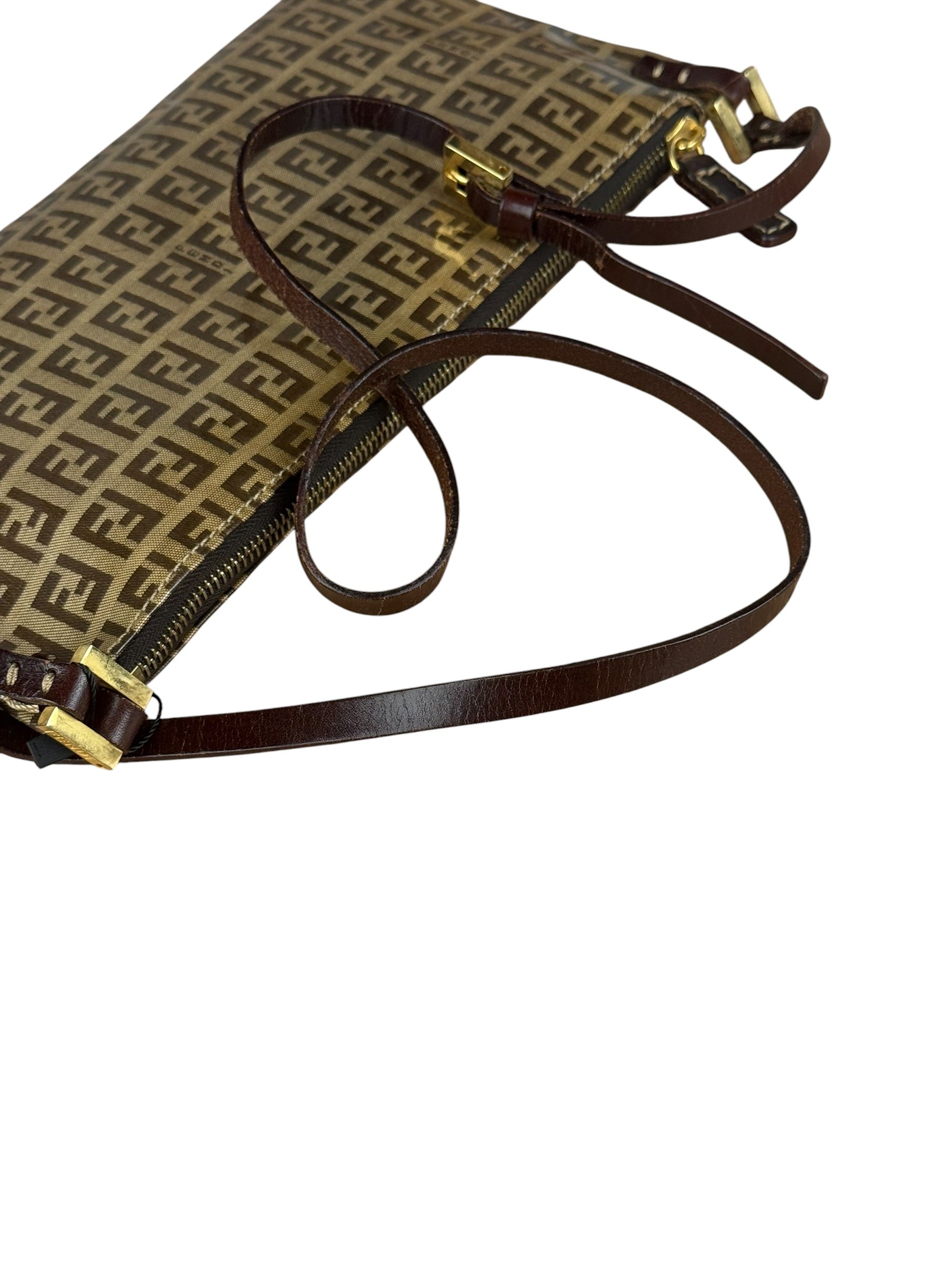 Fendi Vintage PVC Coated FF Shoulder Pochette