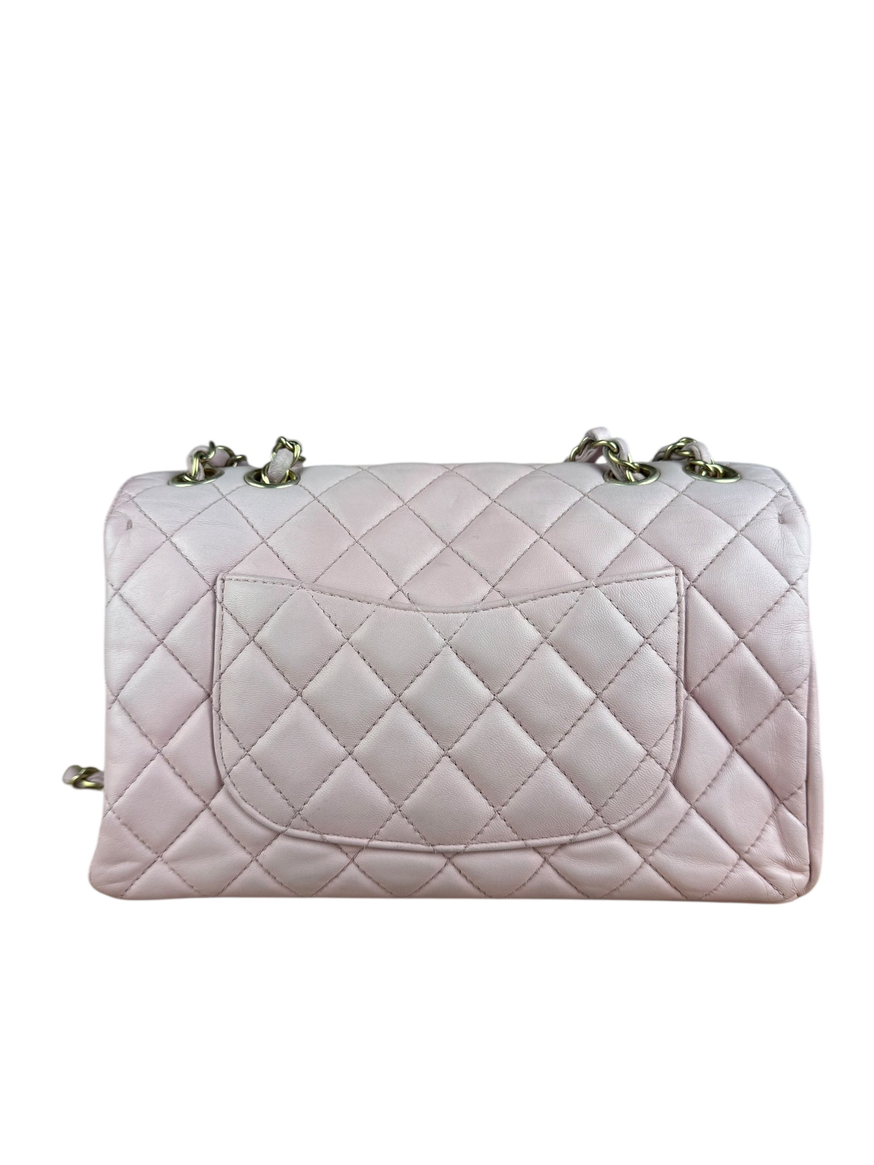 Chanel Pink CC Quilted Timeless Classique Flap 2015