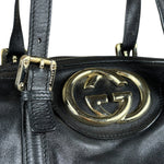 Gucci Britt Leather Boston Bag