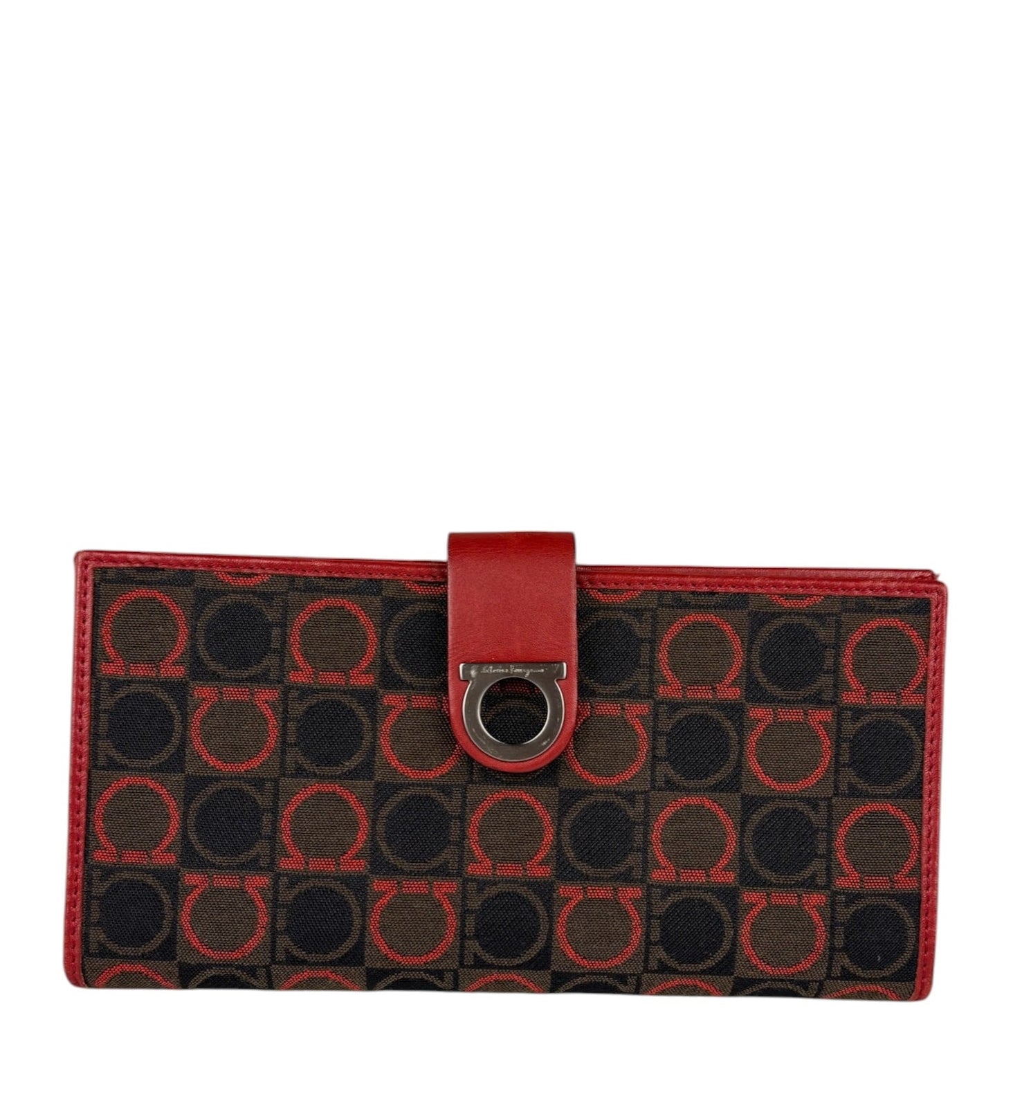Salvator Ferragamo Vintage Multicolor Logo Long Wallet