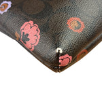 Coach Brown Leather Ranch Floral Crossbody Bag