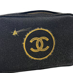 Chanel Beauty Line Shiny Black Cosmetic Pouch