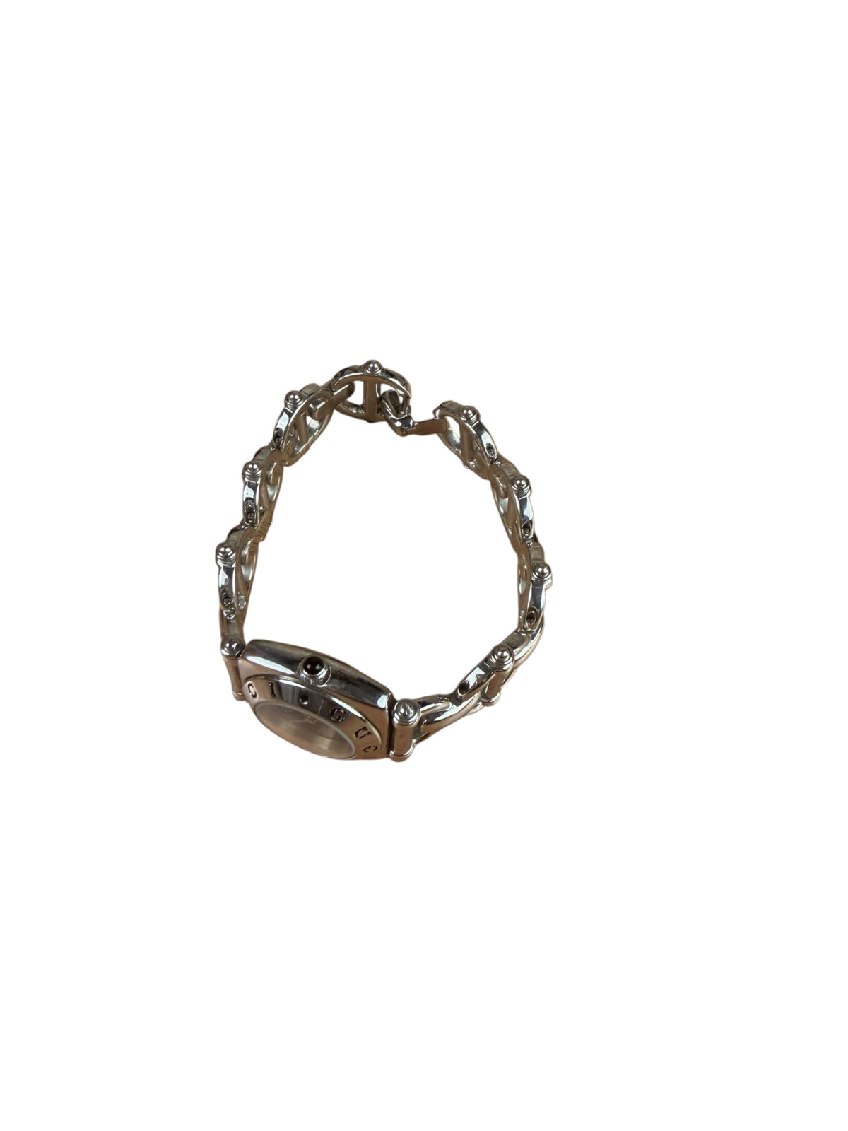 Gucci 6400L Black Dial Horsebit Stainless Link Band