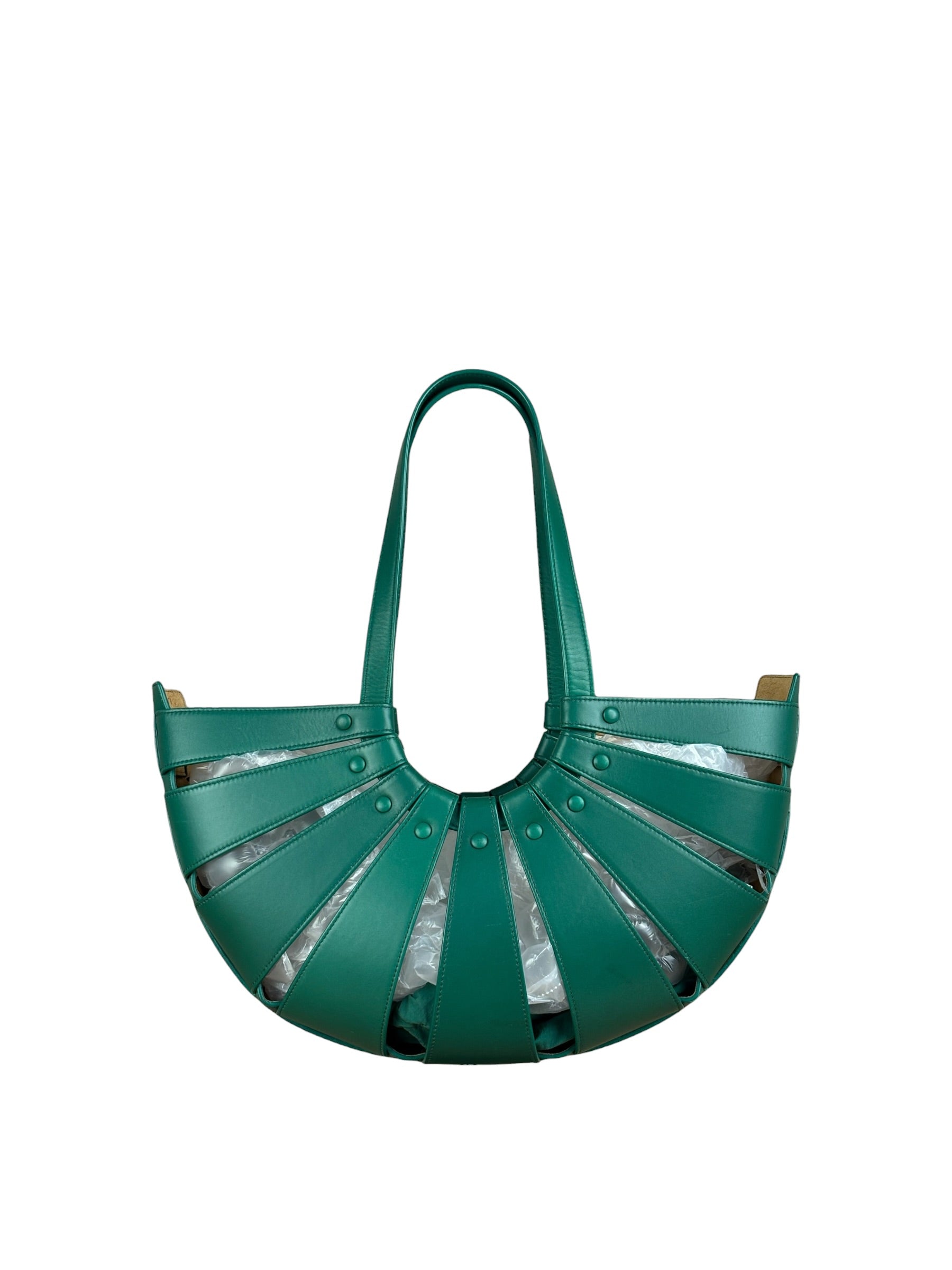 Bottega Veneta Leather Shell Shoulder Bag