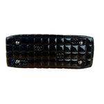 Chanel Black Patent Chocolate Bar Tote Bag 2002