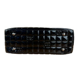 Chanel Black Patent Chocolate Bar Tote Bag 2002