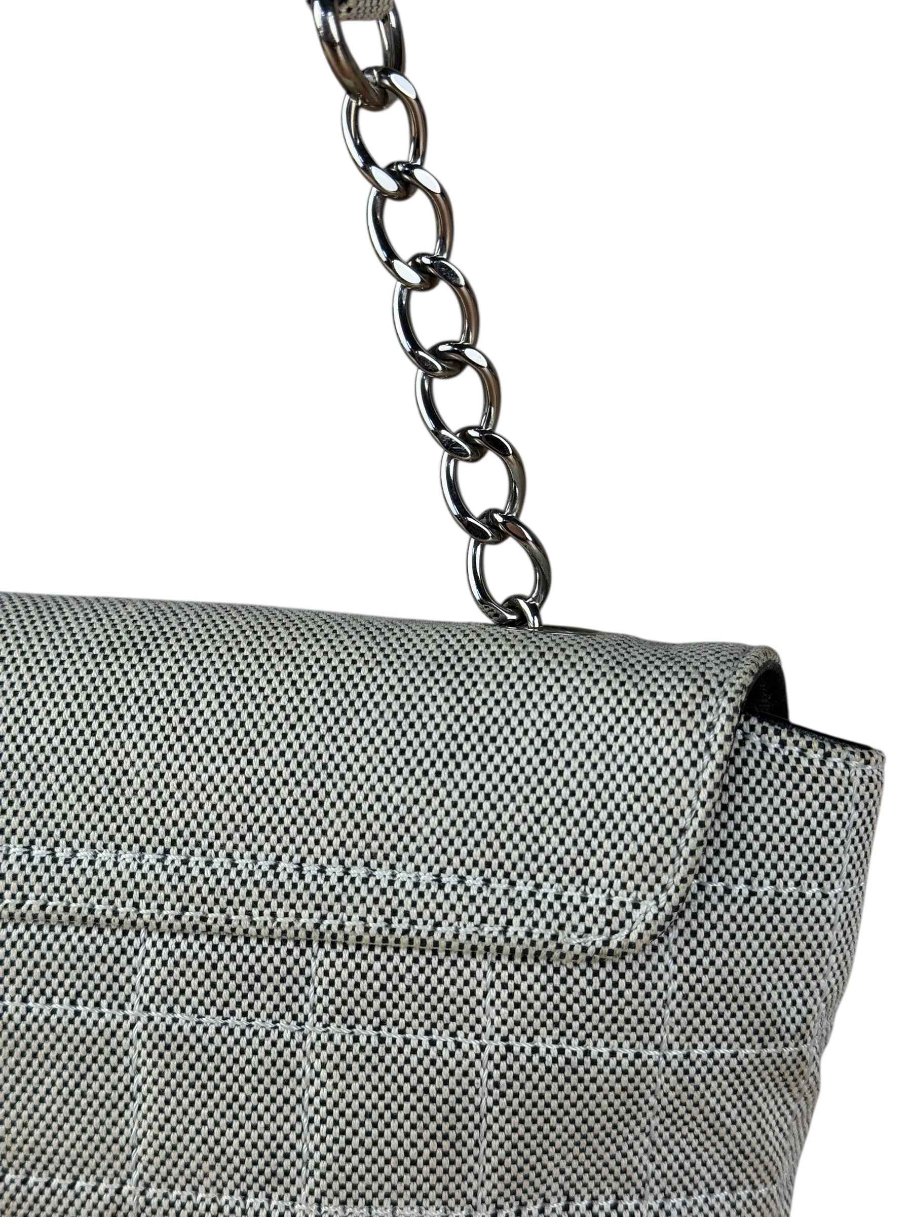 Chanel 2005 Canvas Camellia No. 5 Flap Shoulder Bag