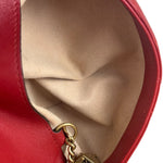 Gucci Red Chevron Quilted Matelasse Mini Leather Shoulder Bag
