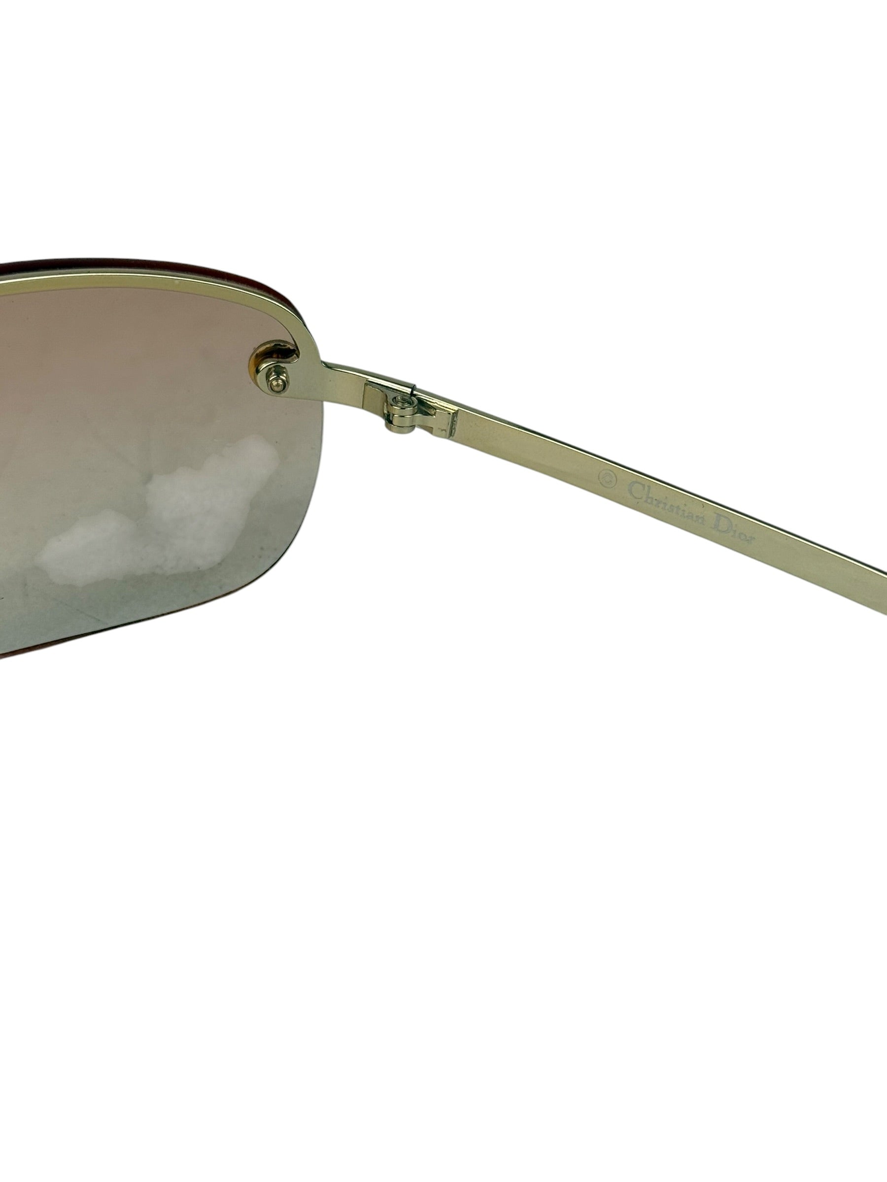 Christian Dior Vintage Pink Tinted Frame Sunglasses
