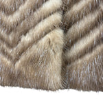 Mituko Vintage Brown Chevron Mink Fur Coat