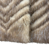 Mituko Vintage Brown Chevron Mink Fur Coat