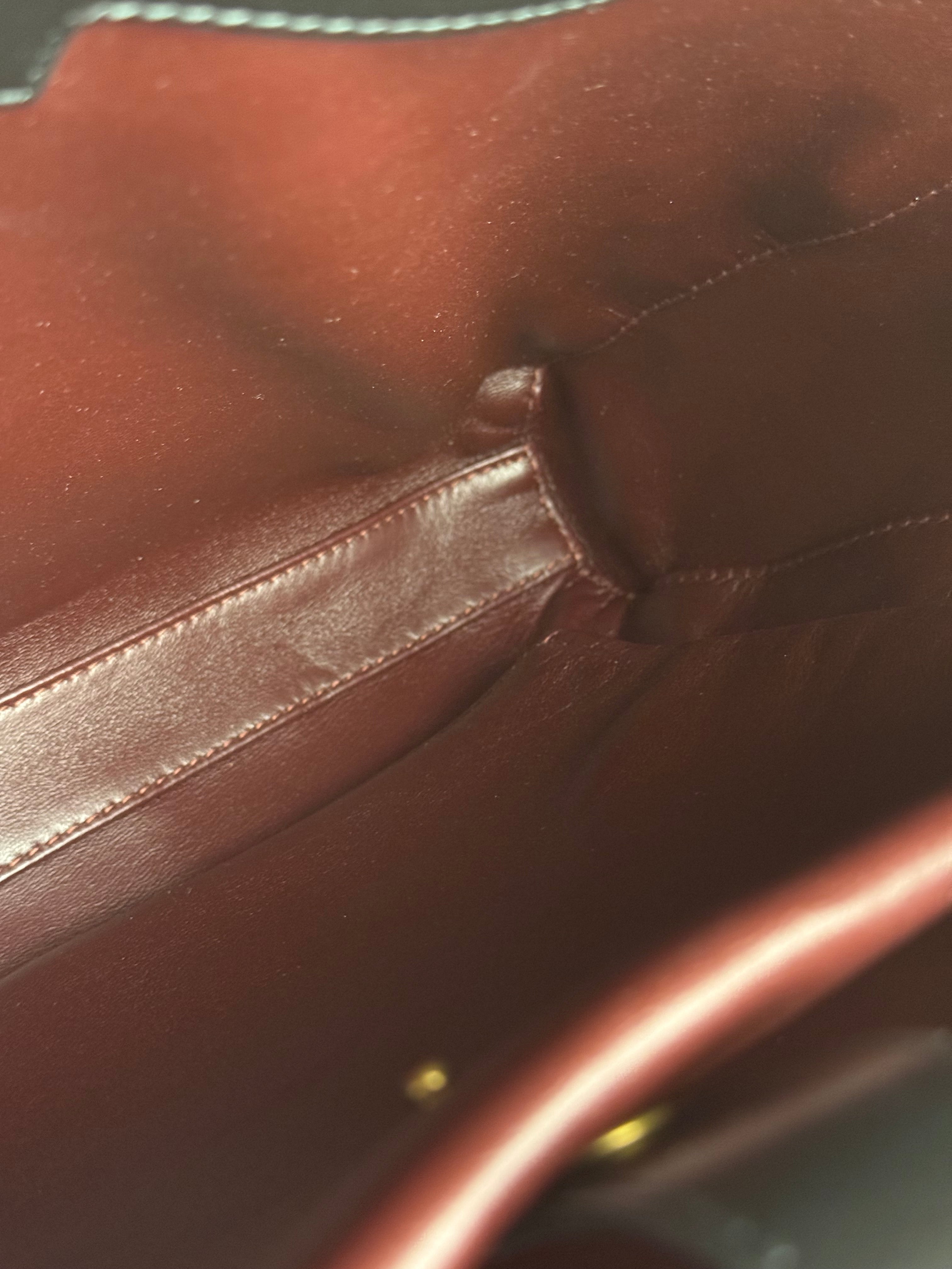 Gucci Croc-Trim Leather Briefcase