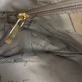 Ferragamo Vintage Beige Suede Hobo Shoulder Bag